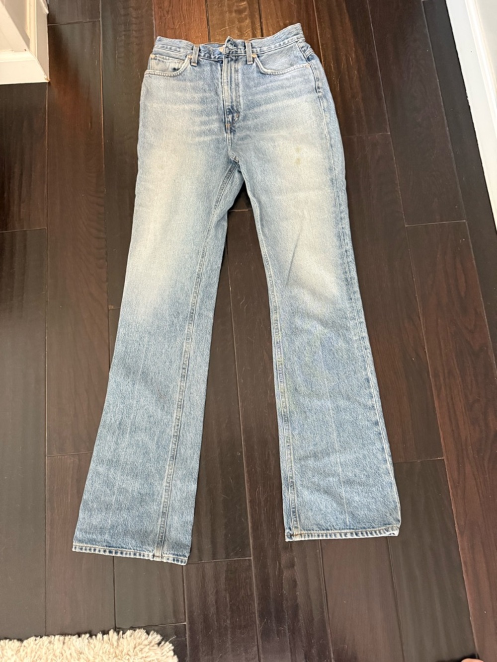 Agolde 90s style Light Blue Washed Denim Jeans - mid rise vintage flair